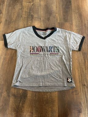 Harry Potter Hogwarts Alumni Grey Ringer Tee